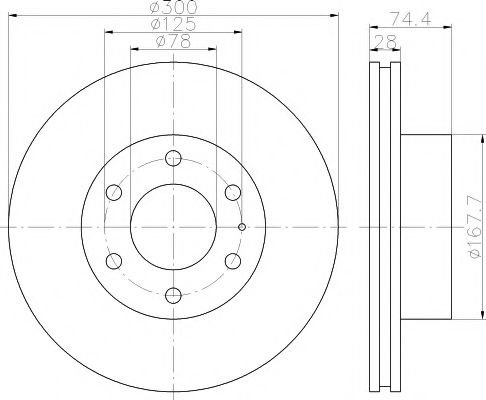 Disc frana IVECO DAILY V autobasculanta (2011 - 2014) TEXTAR 92155900 piesa NOUA