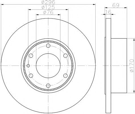 Disc frana IVECO DAILY V autobasculanta (2011 - 2014) TEXTAR 93177500 piesa NOUA