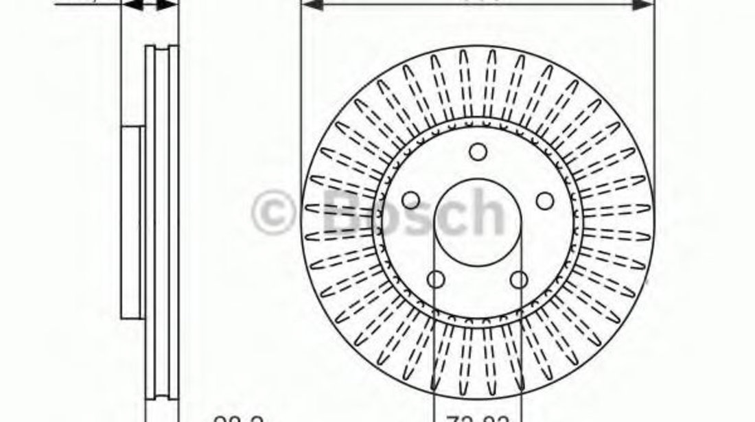 Disc frana JAGUAR XF (CC9) (2008 - 2015) BOSCH 0 986 479 698 piesa NOUA