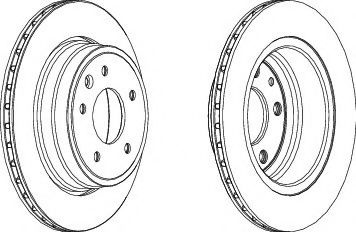 Disc frana JAGUAR XJ (NAW, NBW) (1996 - 2003) FERODO DDF1004 piesa NOUA