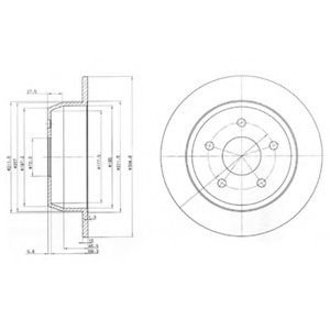 Disc frana JEEP GRAND CHEROKEE II (WJ, WG) (1998 - 2005) DELPHI BG3660 piesa NOUA