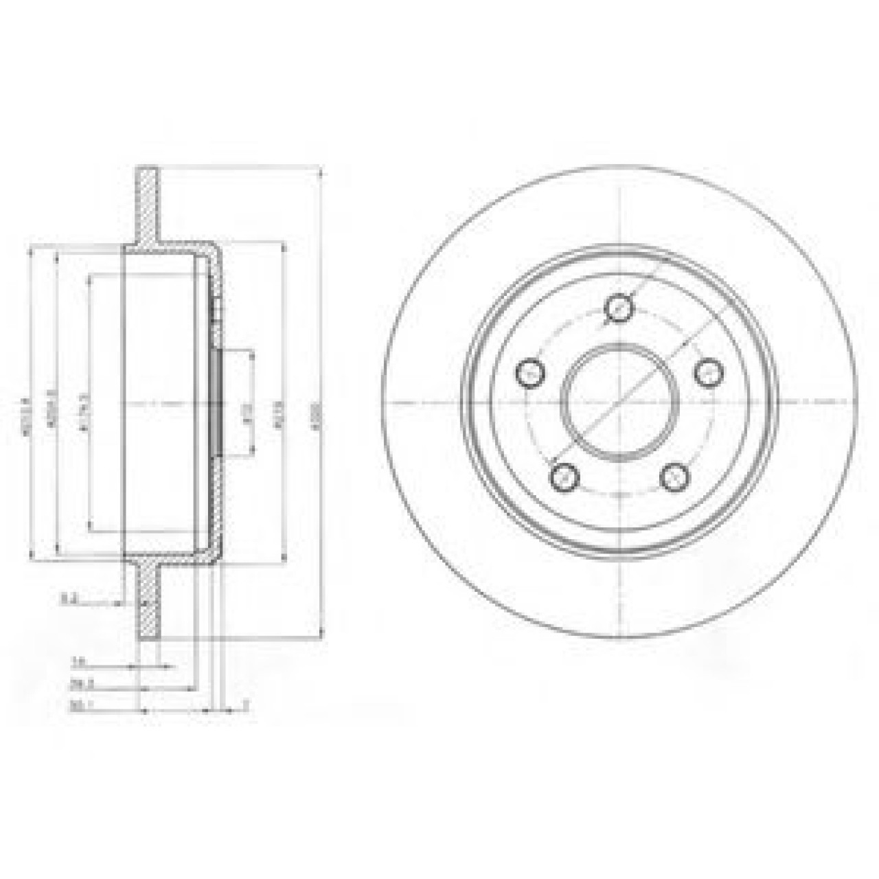 Disc frana JEEP GRAND CHEROKEE IV (WK, WK2) (2010 - 2016) DELPHI BG4160 piesa NOUA