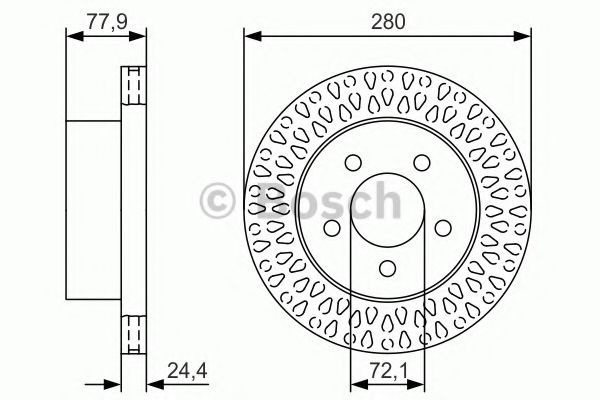 Disc frana JEEP WRANGLER II (TJ) (1996 - 2008) BOSCH 0 986 479 U00 piesa NOUA