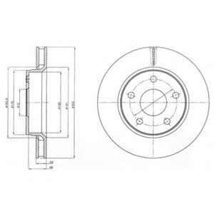 Disc frana JEEP WRANGLER III (JK) (2007 - 2016) DELPHI BG4259 piesa NOUA