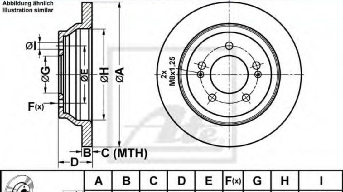 Disc frana KIA CARENS IV (2013 - 2016) ATE 24.0110-0392.1 piesa NOUA