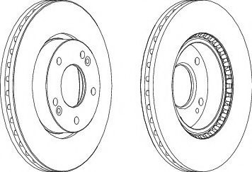 Disc frana KIA CEED Hatchback (ED) (2006 - 2012) FERODO DDF1619 piesa NOUA