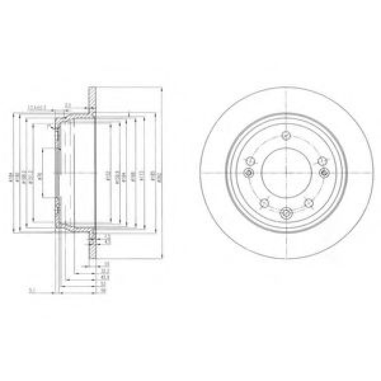 Disc frana KIA CEED SW (ED) (2007 - 2012) DELPHI BG4082C piesa NOUA