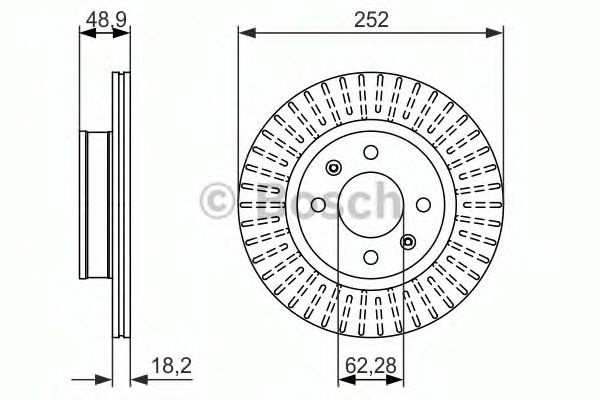 Disc frana KIA PICANTO (BA) (2004 - 2011) BOSCH 0 986 479 770 piesa NOUA