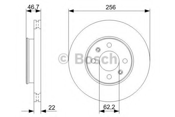 Disc frana KIA RIO II limuzina (JB) (2005 - 2016) BOSCH 0 986 479 367 piesa NOUA