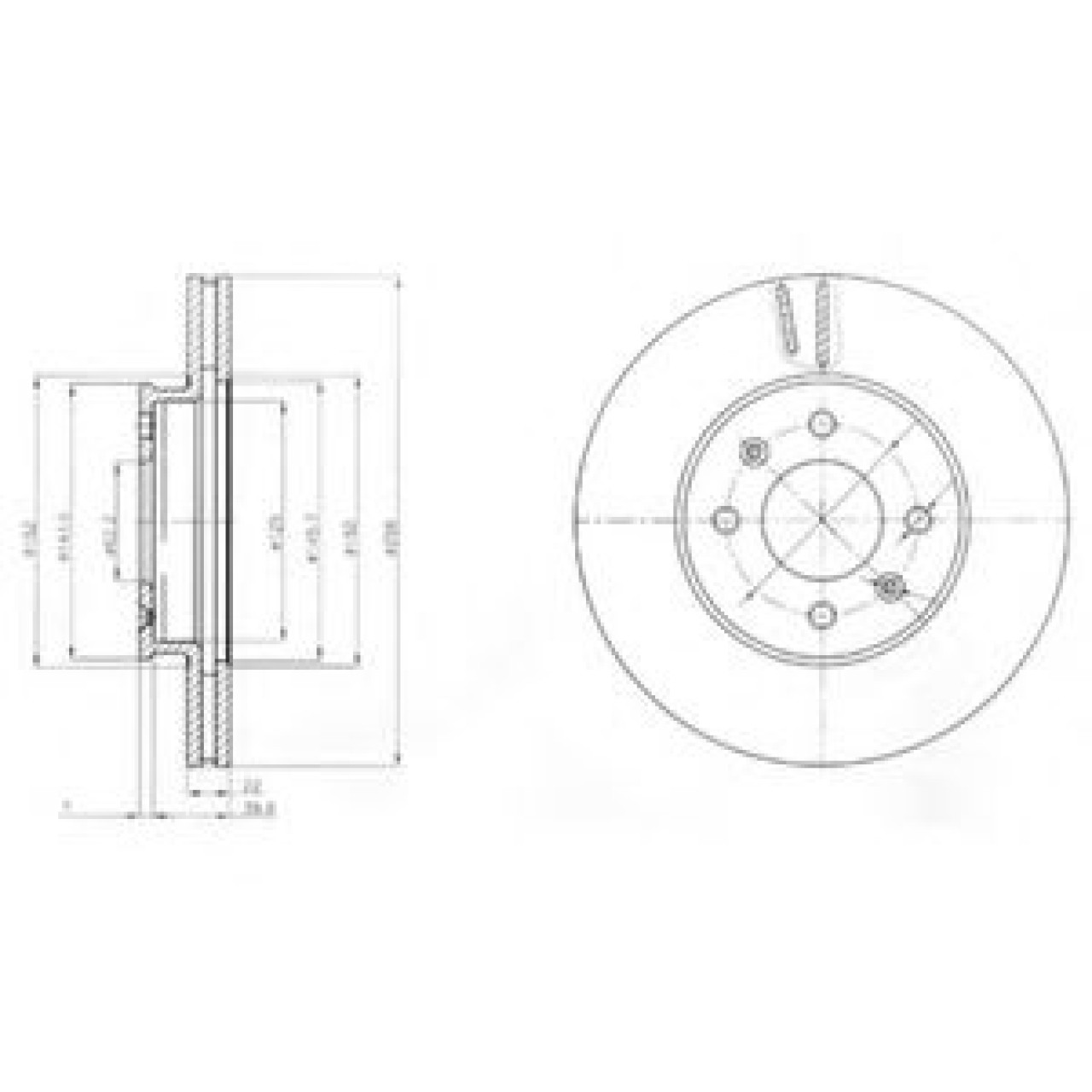 Disc frana KIA RIO II limuzina (JB) (2005 - 2016) DELPHI BG4096 piesa NOUA