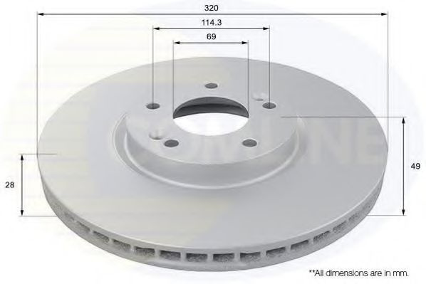 Disc frana KIA SORENTO III (UM) (2015 - 2016) COMLINE ADC1096V piesa NOUA