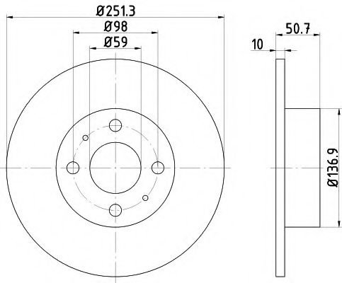 Disc frana LANCIA LYBRA (839AX) (1999 - 2005) TEXTAR 92034203 piesa NOUA