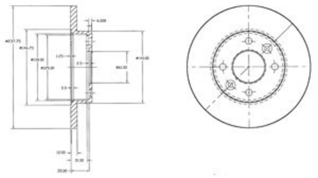 Disc frana LANCIA MUSA (350) (2004 - 2012) KRIEGER 0950004286 piesa NOUA