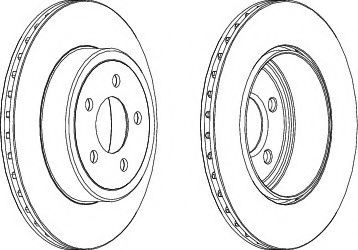 Disc frana LANCIA THEMA (LX) (2011 - 2016) FERODO DDF1766C-1 piesa NOUA