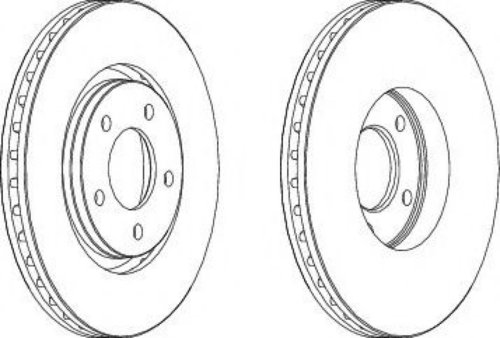 Disc frana LANCIA VOYAGER microbus (RT) (2011 - 2016) FERODO DDF1372 piesa NOUA