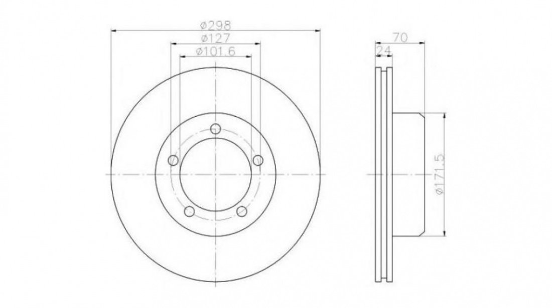 Disc frana Land Rover DEFENDER platou / sasiu (LD) 1990-2016 #2 09548810