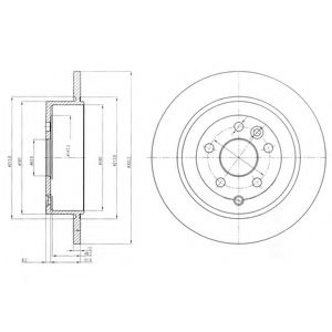 Disc frana LAND ROVER FREELANDER 2 (LF, FA) (2006 - 2014) DELPHI BG4124C piesa NOUA