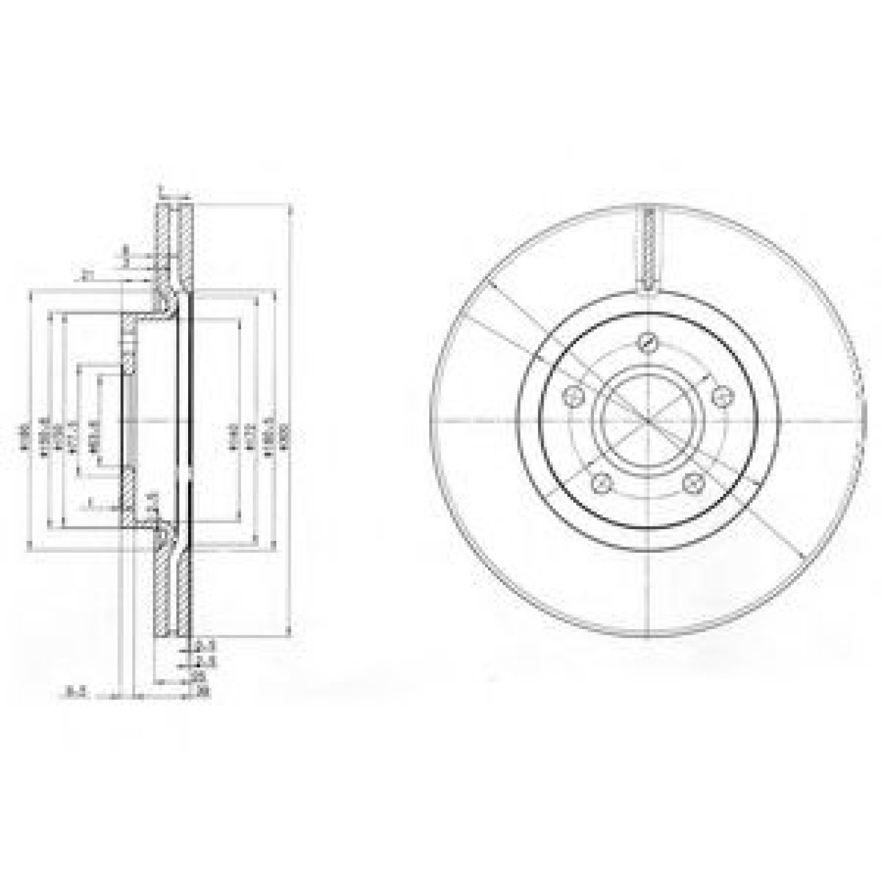 Disc frana LAND ROVER FREELANDER 2 (LF, FA) (2006 - 2014) DELPHI BG3895C piesa NOUA