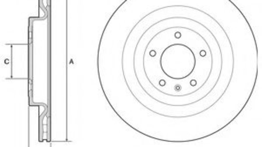 Disc frana LAND ROVER RANGE ROVER IV (LG) (2012 - 2016) DELPHI BG9126C piesa NOUA