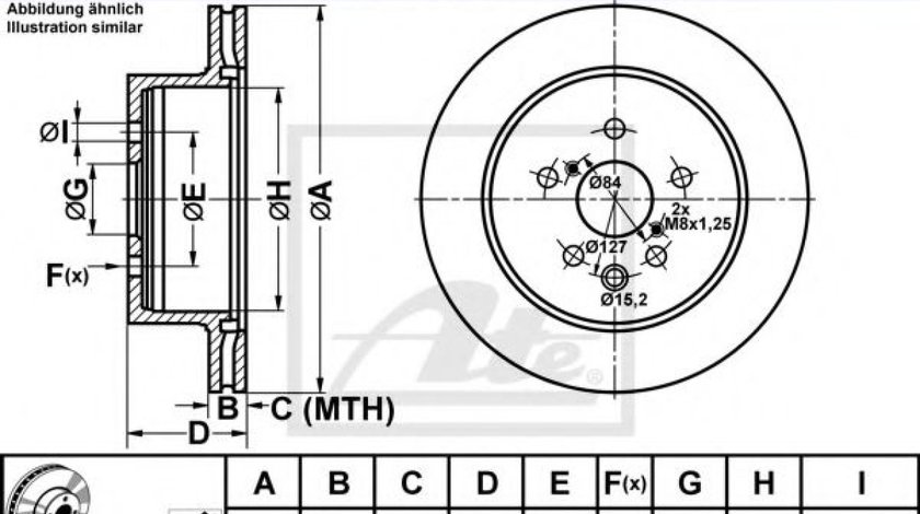 Disc frana LEXUS IS C (GSE2_) (2009 - 2016) ATE 24.0118-0147.1 piesa NOUA