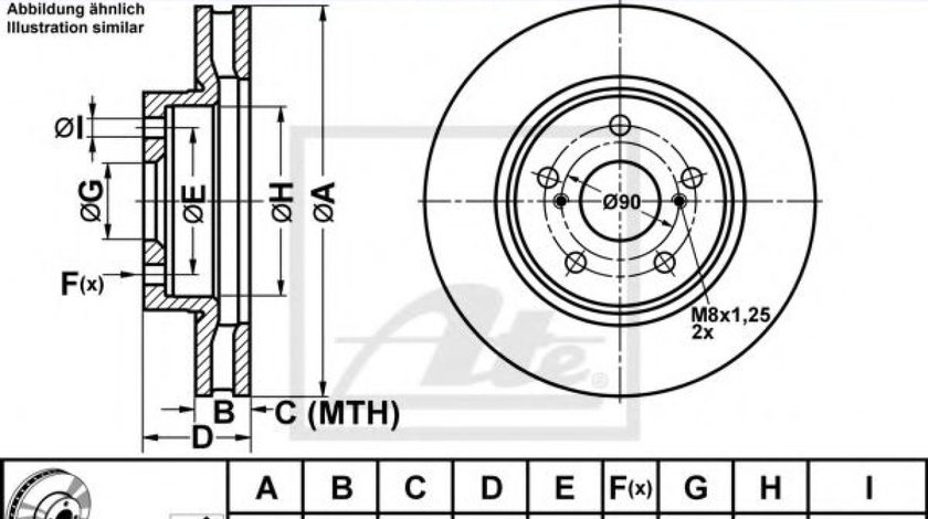 Disc frana LEXUS IS C (GSE2_) (2009 - 2016) ATE 24.0128-0740.1 piesa NOUA