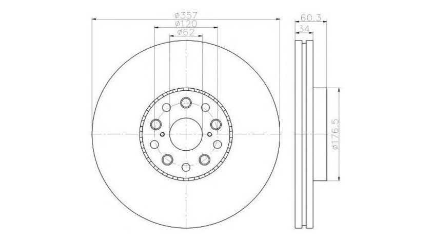 Disc frana Lexus LS (UVF4_, USF4_) 2006-2016 #2 18152045147