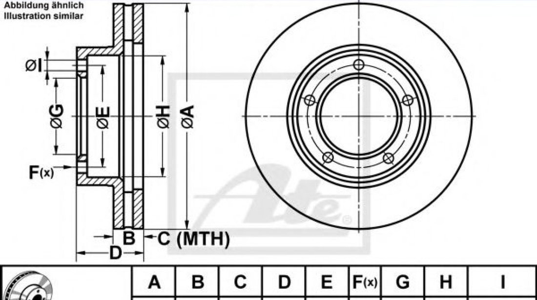 Disc frana LEXUS LX (UZJ100) (1997 - 2008) ATE 24.0132-0148.1 piesa NOUA