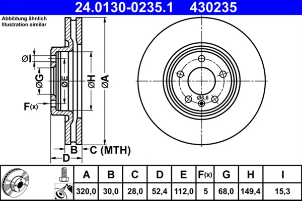 Disc Frana Livrabil 1 Buc Ate Vag 24.0130-0235.1