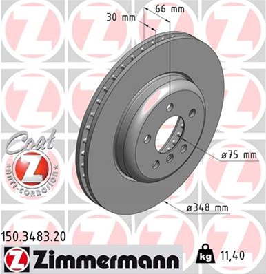 Disc Frana Livrabil 1 Buc Zimmermann Bmw 150.3483.20