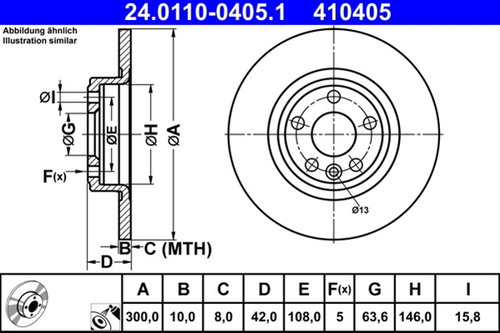 Disc Frana (livrabil Numai Pereche) Ate Jaguar 24.0110-0405.1