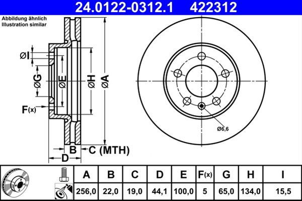 Disc Frana (livrabil Numai Pereche) Ate Vag 24.0122-0312.1