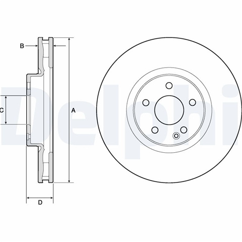 Disc Frana (livrabil Numai Pereche) Delphi Mercedes-Benz BG9174C