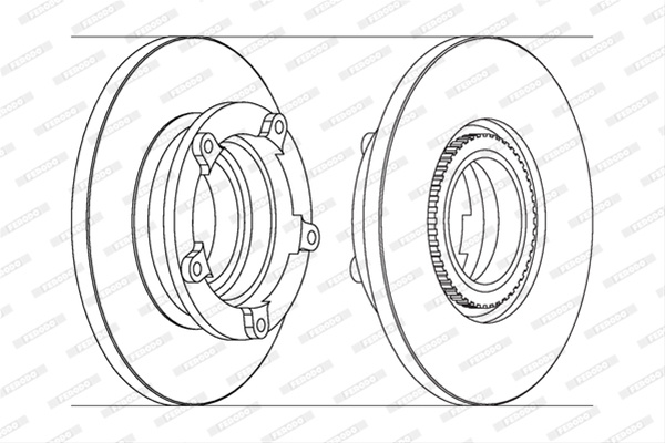 Disc Frana Livrabil Numai Pereche Ferodo Ford DDF1573-1