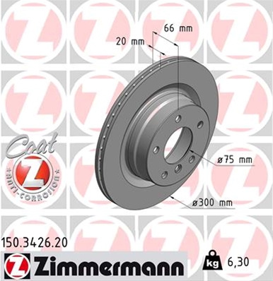 Disc Frana (livrabil Numai Pereche) Zimmermann Bmw 150.3426.20