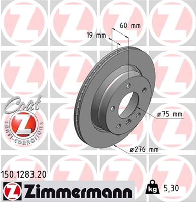 Disc Frana (livrabil Numai Pereche) Zimmermann Bmw 150.1283.20