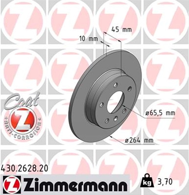 Disc Frana (livrabil Numai Pereche) Zimmermann Opel 430.2628.20