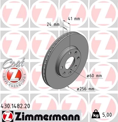 Disc Frana (livrabil Numai Pereche) Zimmermann Opel 430.1482.20