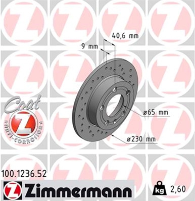 Disc Frana (livrabil Numai Pereche) Zimmermann Vag 100.1236.52