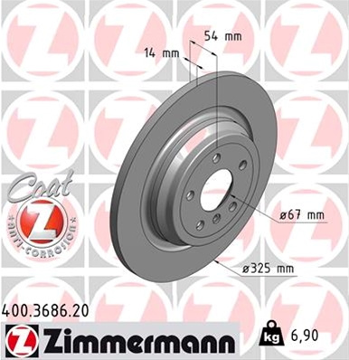 Disc Frana (livrabil Numai Pereche) Zimmermann Mercedes-Benz 400.3686.20