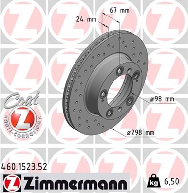 Disc Frana (livrabil Numai Pereche) Zimmermann Porsche 460.1523.52