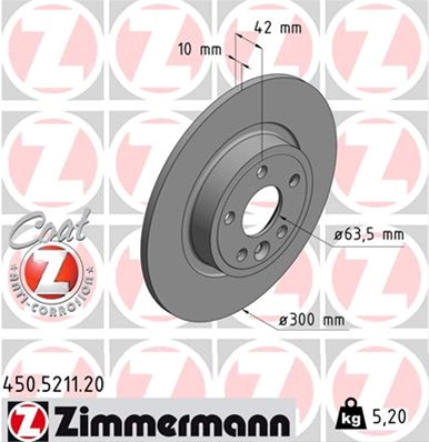 Disc Frana (livrabil Numai Pereche) Zimmermann Jaguar 450.5211.20