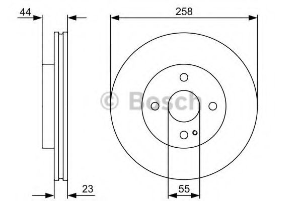 Disc frana MAZDA 2 (DL, DJ) (2014 - 2016) BOSCH 0 986 479 541 piesa NOUA