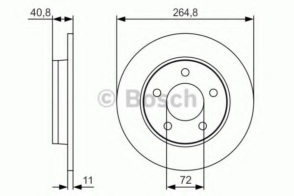 Disc frana MAZDA 3 (BK) (2003 - 2009) BOSCH 0 986 479 S50 piesa NOUA