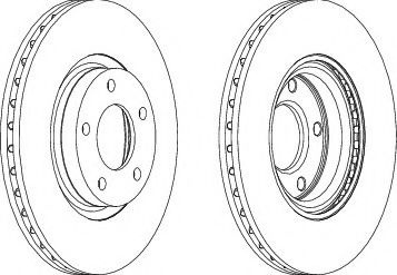 Disc frana MAZDA 3 (BL) (2008 - 2016) FERODO DDF1312 piesa NOUA