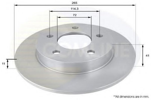 Disc frana MAZDA 3 Limuzina (BL) (2008 - 2016) COMLINE ADC0448 piesa NOUA