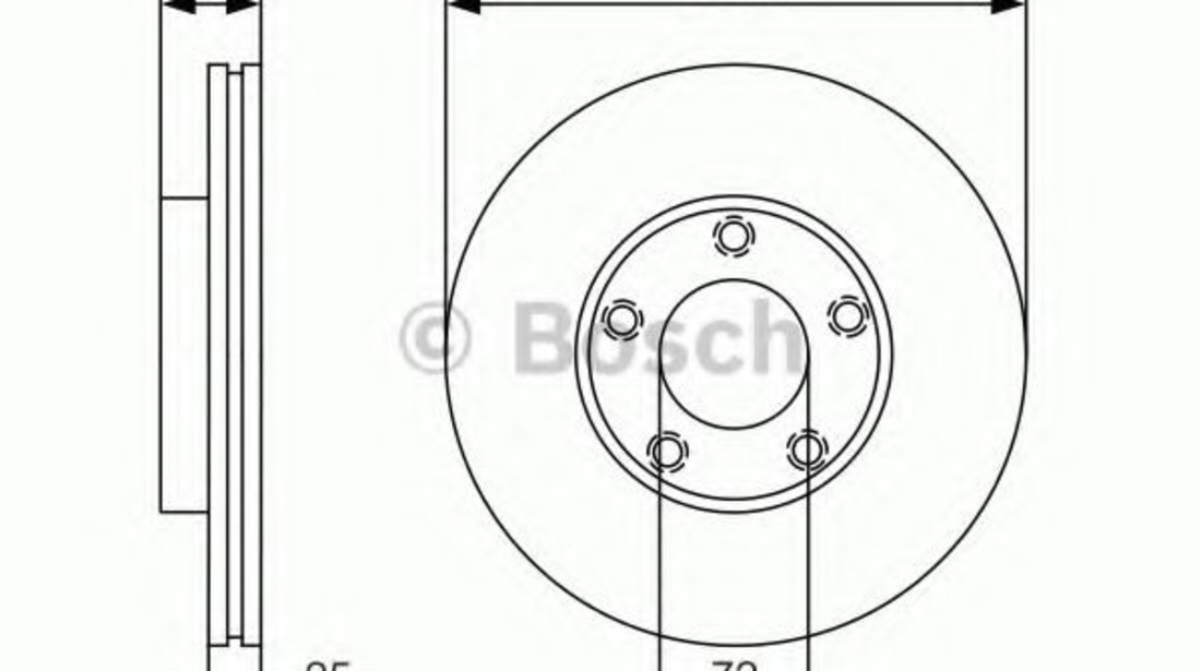 Disc frana MAZDA 5 (CW) (2010 - 2016) BOSCH 0 986 479 R83 piesa NOUA