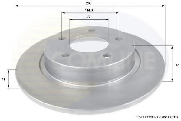 Disc frana MAZDA 5 (CW) (2010 - 2016) COMLINE ADC0449 piesa NOUA