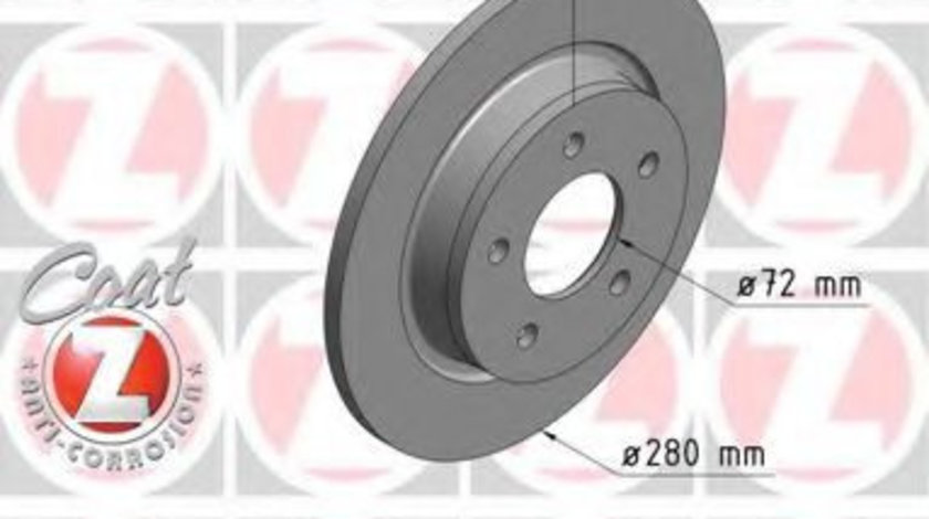 Disc frana MAZDA 5 (CW) (2010 - 2016) ZIMMERMANN 370.3079.20 piesa NOUA