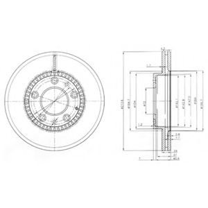 Disc frana MAZDA 6 (GG) (2002 - 2008) DELPHI BG3724 piesa NOUA