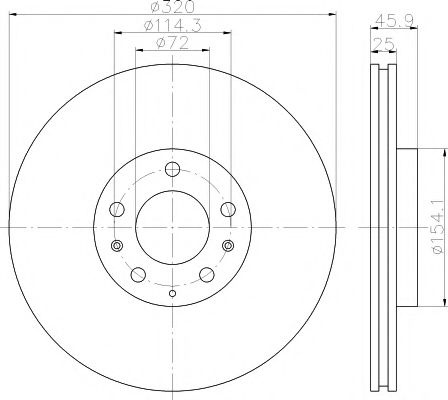 Disc frana MAZDA 6 (GG) (2002 - 2008) TEXTAR 92166300 piesa NOUA